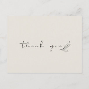 Einfache und minimale Dankeschön Card Postkarte