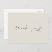 Einfache und minimale Dankeschön Card Postkarte (Vorne/Hinten)