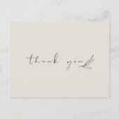 Einfache und minimale Dankeschön Card Postkarte (Vorderseite)