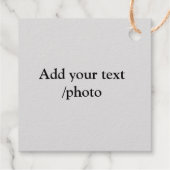 einfache und minimale Hinzufügen von Logo-Textdeta Geschenkanhänger (Rückseite)