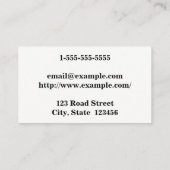 Einfache und minimale Nail Techniker-Visitenkarte Visitenkarte (Rückseite)