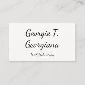 Einfache und minimale Nail Techniker-Visitenkarte Visitenkarte (Vorderseite)