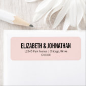 Einfache und minimale Pink-Typografie-Hochzeitadre (Insitu)