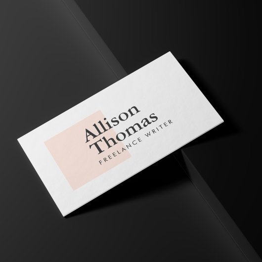 Einfache und minimale Pinselspitzen/Peach Square M Visitenkarte