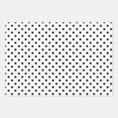 einfache und minimale schwarzweiße Polka-Punkte Geschenkpapier Set (Vorderseite 2)