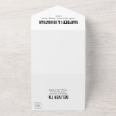 Einfache und minimale Typografie All In One Einladung (Außenbereich)