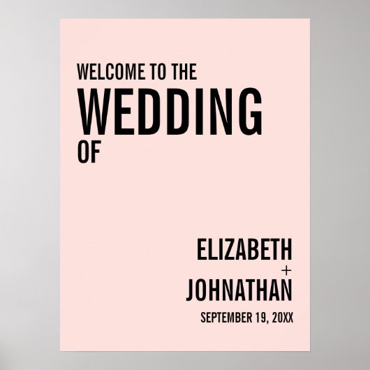 Einfache und minimale Typografie - Begrüßungszeich Poster (Vorne)