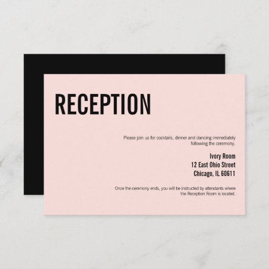 Einfache und minimale Typografie-Empfängniskarte Einladung (Vorne/Hinten)