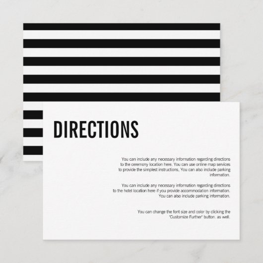 Einfache und minimale Typografie-Fahrkarte für Hoc Einladung (Vorne/Hinten)