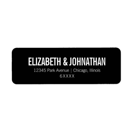 Einfache und minimale Typografie-Hochzeitadresse (Vorne)