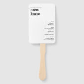 Einfache und minimale Typografie-Hochzeitsprogramm Fächer (Vorderseite)