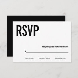 Einfache und minimale Typografie - RSVP-Karte RSVP Karte