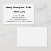 Einfache und Minimalistische Agent-Visitenkarte Visitenkarte (Vorne/Hinten)