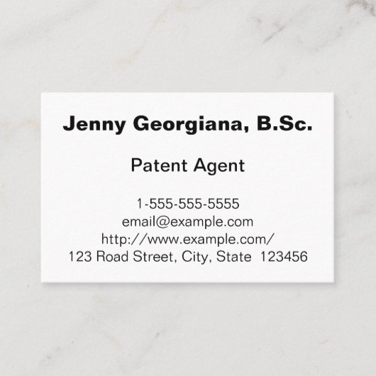 Einfache und Minimalistische Agent-Visitenkarte Visitenkarte (Vorderseite)