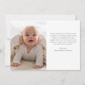 Einfache und Minimalistische Ankündigung von zwei (Rückseite)