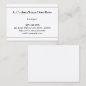 Einfache und Minimalistische Anwaltskarte Visitenkarte (Vorne/Hinten)