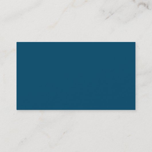 Einfache und Minimalistische Basic Ocean Blue Beru Visitenkarte (Rückseite)