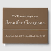 Einfache und Minimalistische Beileid Gästebuch (Vorderseite)