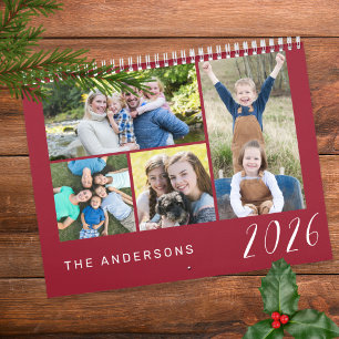 Einfache und minimalistische Familienfotos 2027 Kalender