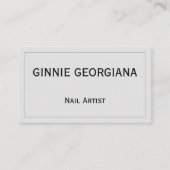 Einfache und Minimalistische Nail Artist Business Visitenkarte (Vorderseite)