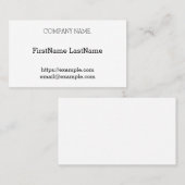 Einfache und Minimalistische Visitenkarte (Vorne/Hinten)