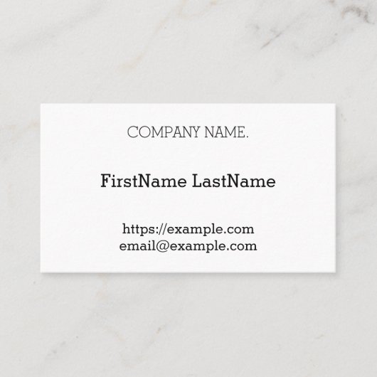 Einfache und Minimalistische Visitenkarte (Vorderseite)