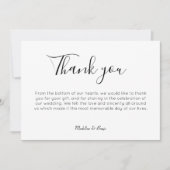 Einfache und Minimalistische Wohnung Dankeschön Ka Dankeskarte (Vorderseite)