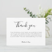 Einfache und Minimalistische Wohnung Dankeschön Ka Dankeskarte (Stehend Vorderseite)