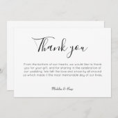 Einfache und Minimalistische Wohnung Dankeschön Ka Dankeskarte (Vorne/Hinten)