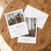 Einfache und moderne 3-Foto Hochzeit Einladung