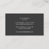 Einfache und moderne Abstrakte Kunsthistorkarte Visitenkarte (Rückseite)