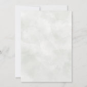 Einfache und moderne Blätter Grüne Wasserfarbenhoc Einladung (Rückseite)