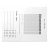 Einfache und moderne Buchseiten lesen Abriss Notizblock (Vorderseite)