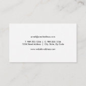 Einfache und moderne Business Card Visitenkarte (Rückseite)