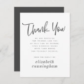 Einfache und moderne Chic Typografie-Memorial Dankeskarte (Vorne/Hinten)