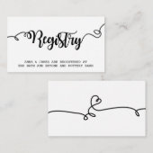 Einfache und moderne Eheregisterkarte Begleitkarte (Vorne/Hinten)