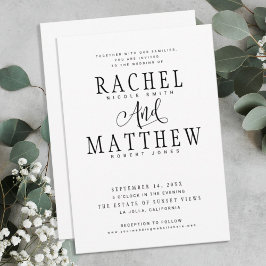 Einfache und moderne Einladung zur Hochzeit