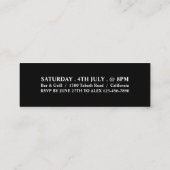 Einfache und moderne Eintrittskarte Mini Visitenkarte (Rückseite)