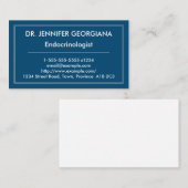 Einfache und moderne Endocrinologist-Visitenkarte Visitenkarte (Vorne/Hinten)