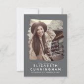 Einfache und moderne Foto-Rahmen Dankeskarte (Vorderseite)