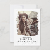 Einfache und moderne Foto-Rahmen Dankeskarte (Vorderseite)