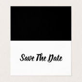 Einfache und moderne Foto Save the Date Card Visitenkarten (Außenseite Aufgefaltet)