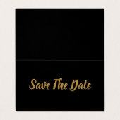 Einfache und moderne Foto Save the Date Card Visitenkarten (Außenseite Aufgefaltet)