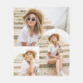 Einfache und moderne FotoCollage Fleecedecke (Vorderseite)