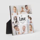 Einfache und moderne FotoCollage | LIEBE Fotoplatte (Vorderseite)