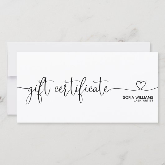 Einfache und moderne Geschenkgutscheine (Vorderseite)