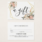 Einfache und moderne Geschenkgutschrift (Vorne & Hinten)