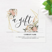 Einfache und moderne Geschenkgutschrift (Schreibtisch)