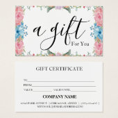 Einfache und moderne Geschenkgutschrift (Vorne & Hinten)