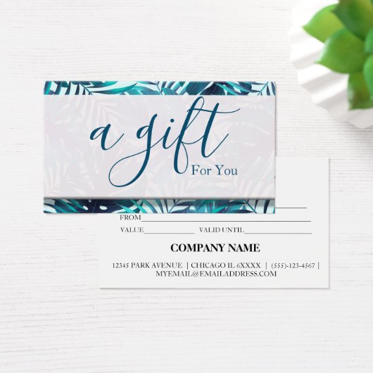 Einfache und moderne Geschenkgutschrift (Schreibtisch)